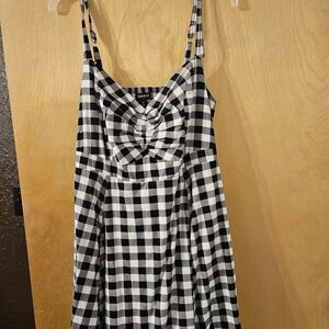 Torrid Black and White Plaid Top